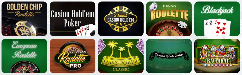 Bordspill på CRASH CASINO
