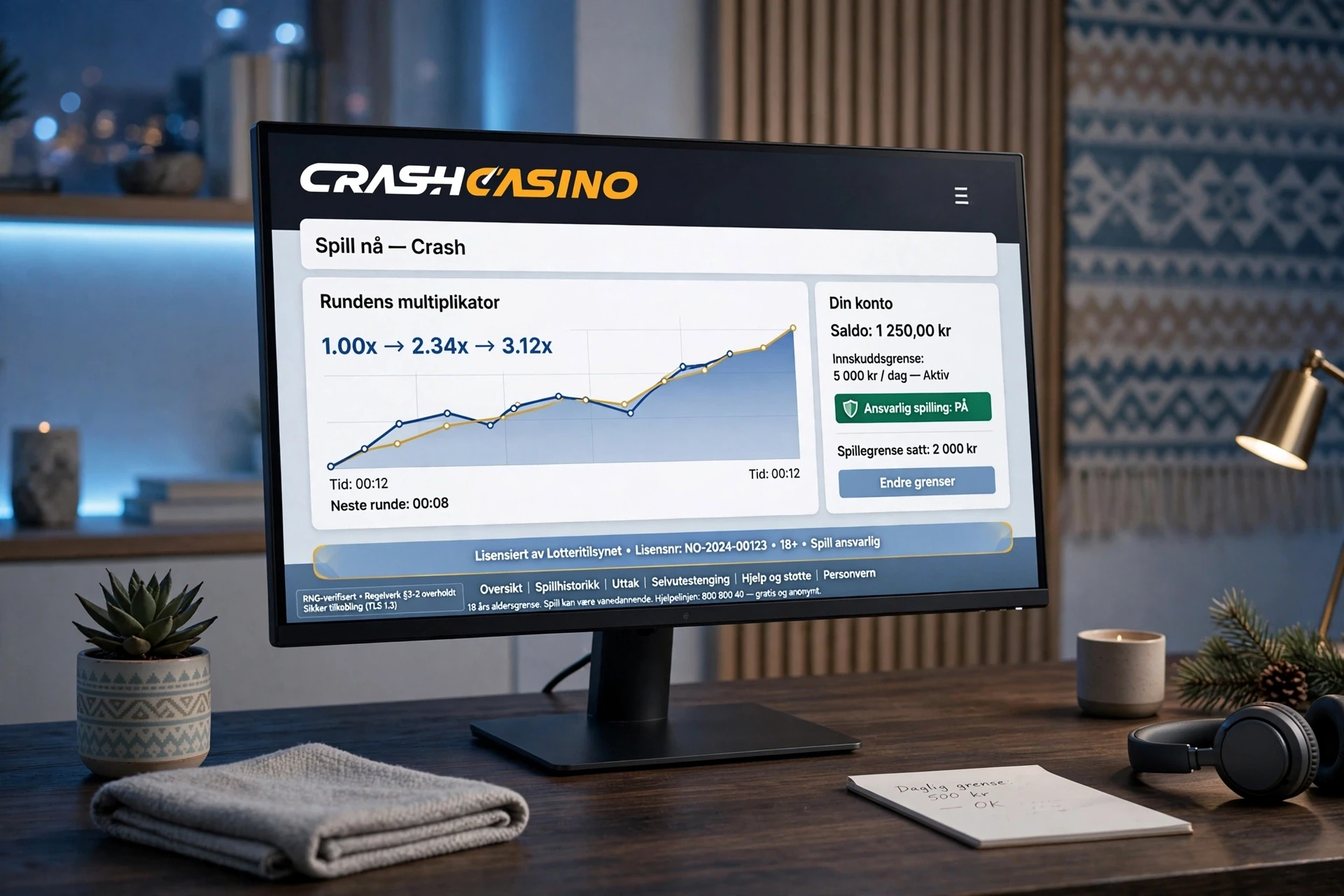 Spillautomater med progressive jackpotter CRASH CASINO