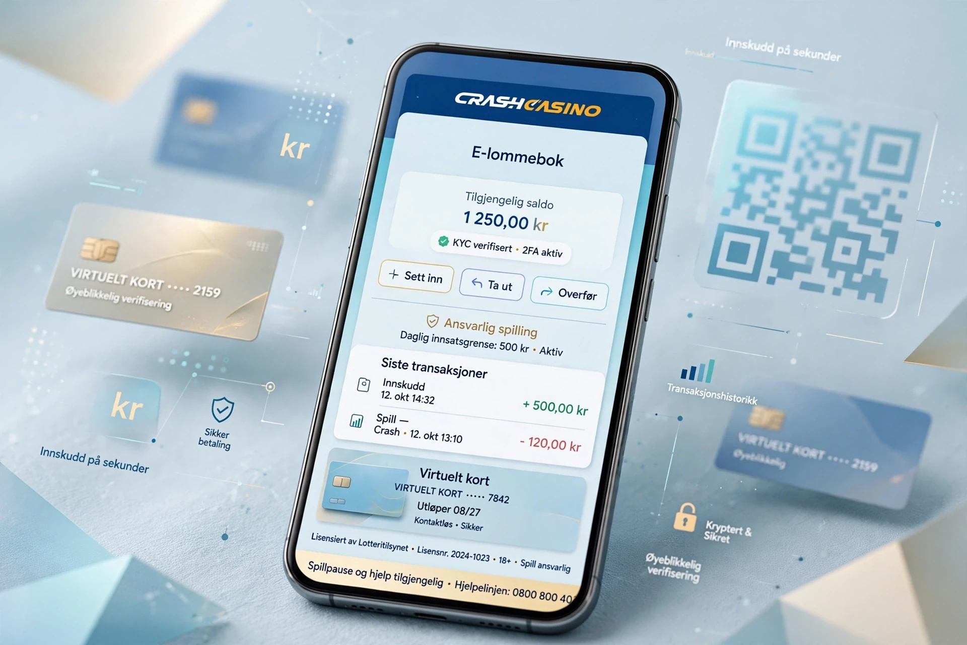 elektronisk lommebok CRASH CASINO