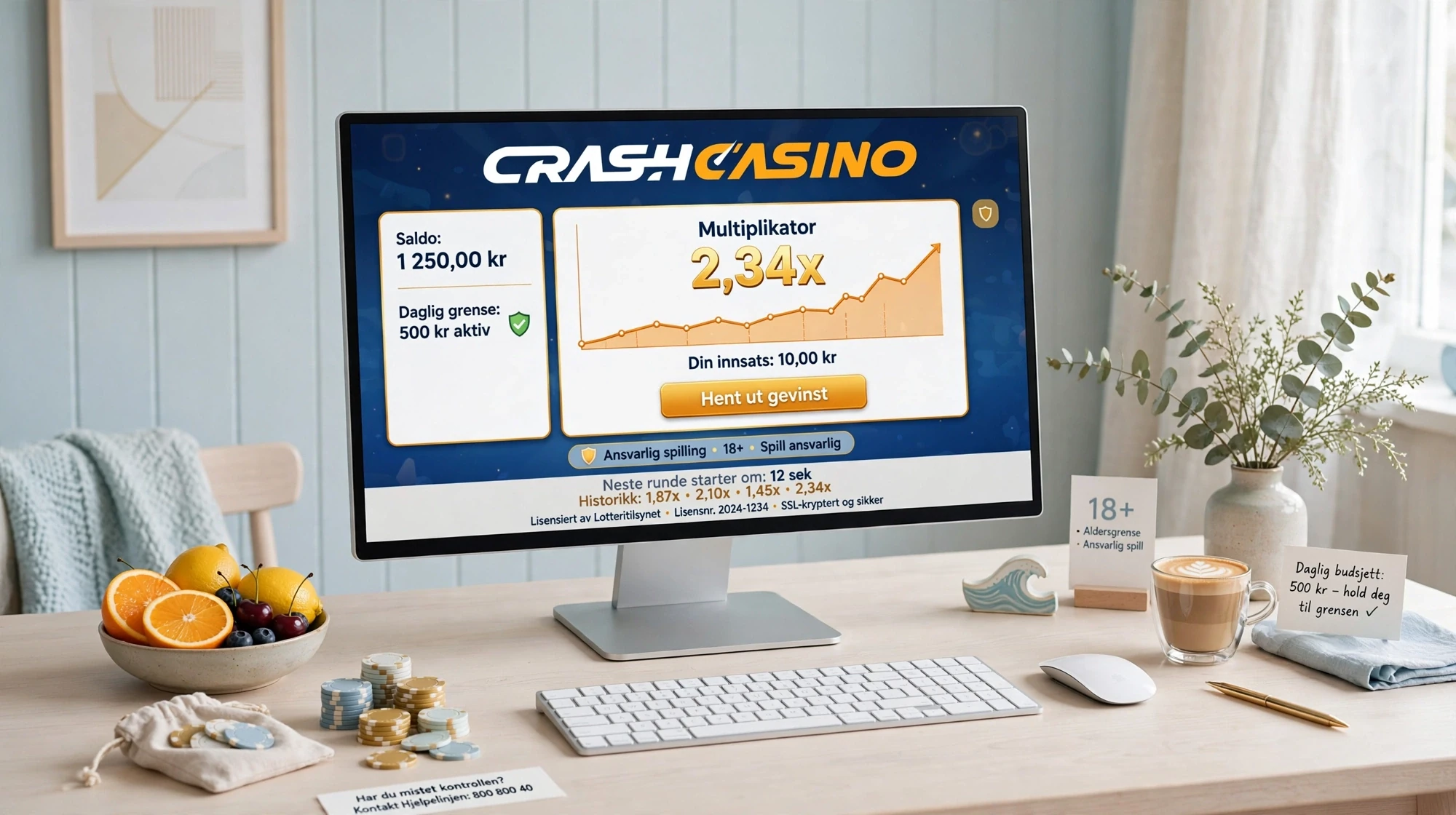 slot machines on the monitor Crash Casino CASINO