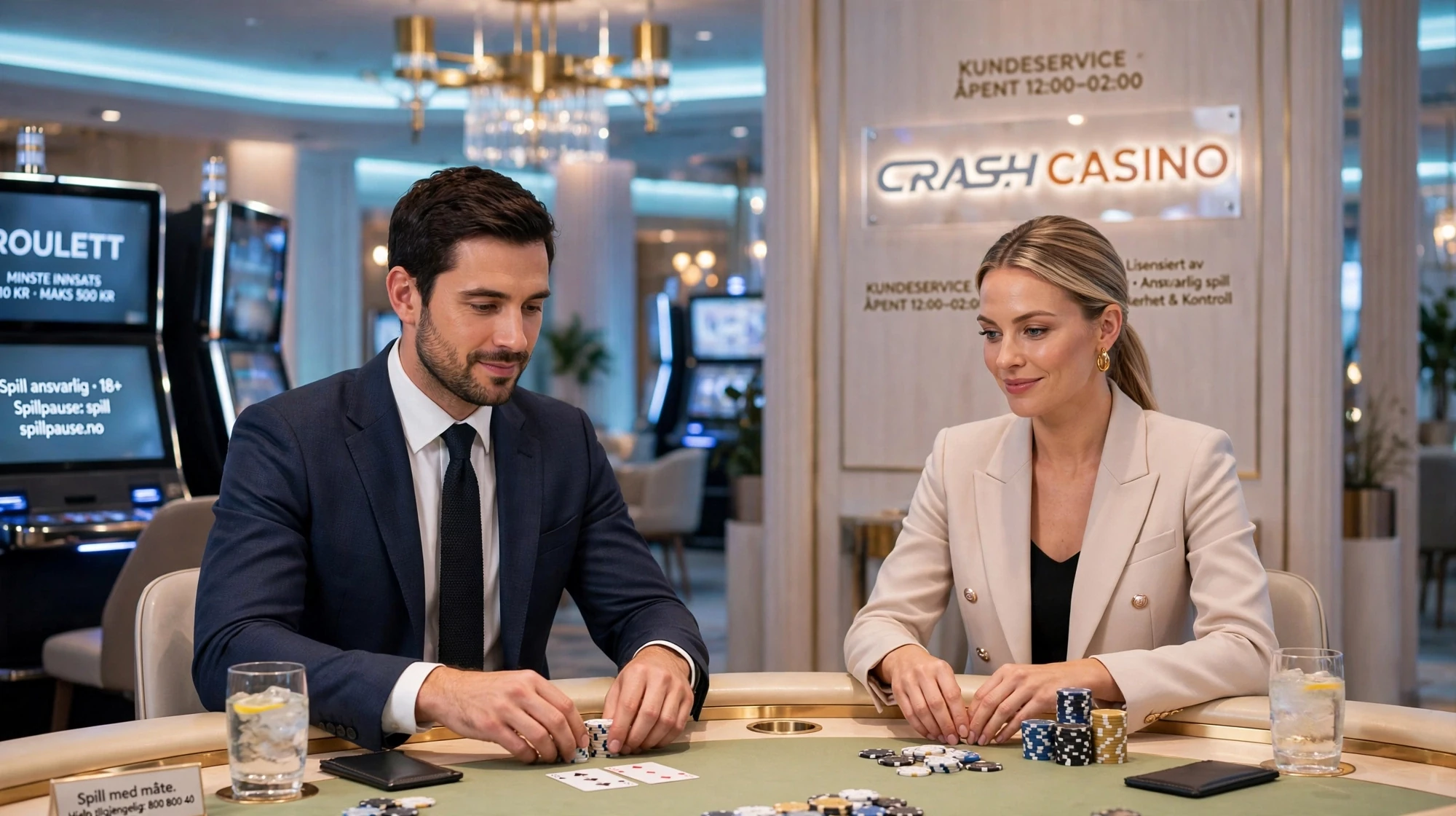 To pokerspillere på CRASH CASINO